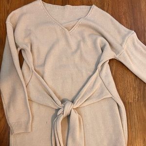 Tan sweater dress